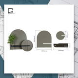 Kệ treo tường trang trí, kệ gỗ đa năng DA|Molago