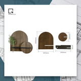 Kệ treo tường trang trí, kệ gỗ đa năng DA|Molago