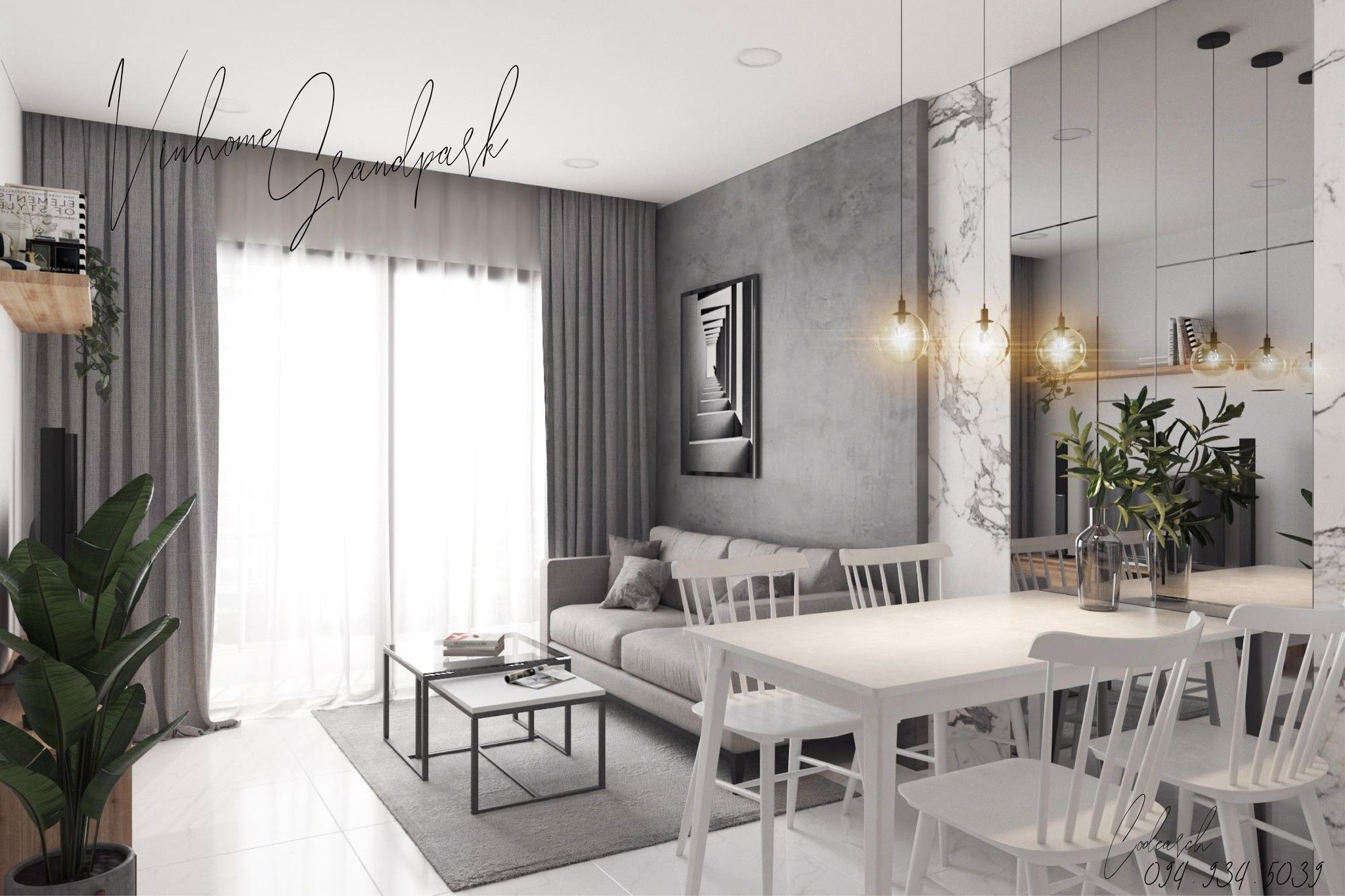  NỘI THẤT CĂN HỘ 1PN VINHOMES GRAND PARK 