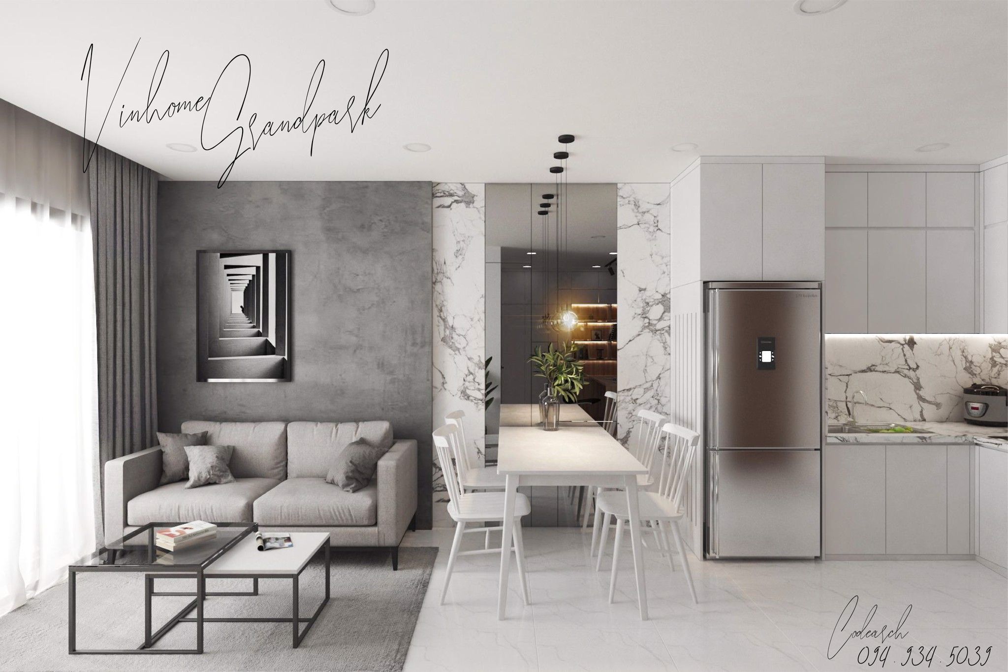  NỘI THẤT CĂN HỘ 1PN VINHOMES GRAND PARK 