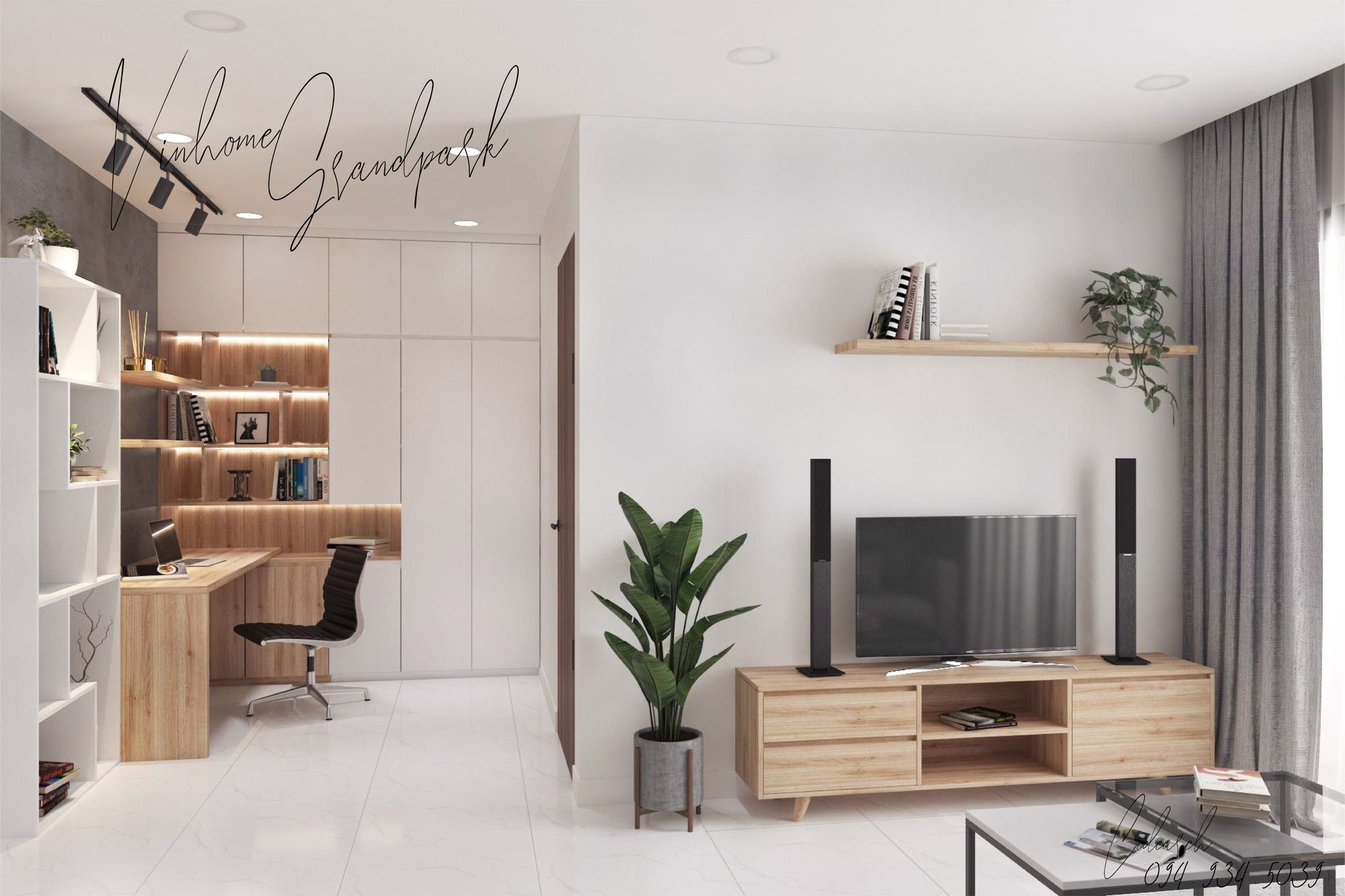  NỘI THẤT CĂN HỘ 1PN VINHOMES GRAND PARK 