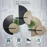 Kệ gỗ dán tường decor trang trí bán nguyệt BA-D|Molago