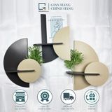 Kệ gỗ dán tường decor trang trí bán nguyệt BA-D|Molago