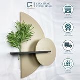 Kệ gỗ dán tường decor trang trí bán nguyệt BA-D|Molago