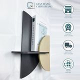 Kệ gỗ dán tường decor trang trí bán nguyệt BA-D|Molago