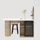 Bàn đảo bếp mặt bếp ốp đá - LK003 Rattan|Molago