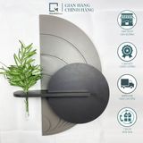 Kệ dán tường bán nguyệt xám decor BB-X|Molago