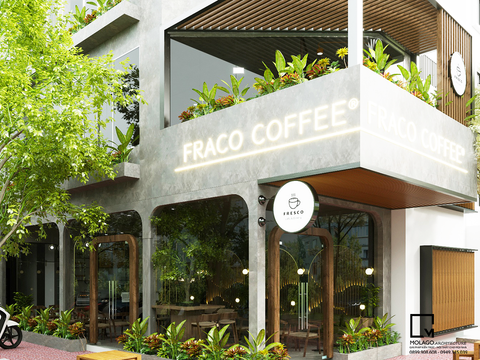 THIẾT KẾ MẶT TIỀN - FRACO COFFEE GÒ DẦU