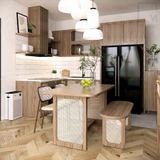 Bộ bàn ghế ăn nhiều kích thước 1m2-1m8 Sakura|Molago