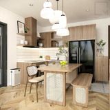 Bàn ăn gỗ nhiều kích thước 1m2-1m8 Sakura|Molago