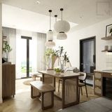 Bộ bàn ghế ăn nhiều kích thước 1m2-1m8 Sakura|Molago