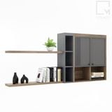 Bộ tủ kệ sách treo tường - 2 Món - Miniwa|Molago