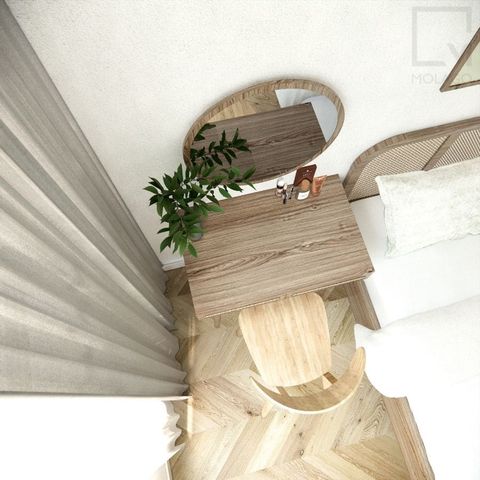 Bàn trang điểm gỗ nhỏ gọn, tiện ích - T006 Sakura|Molago
