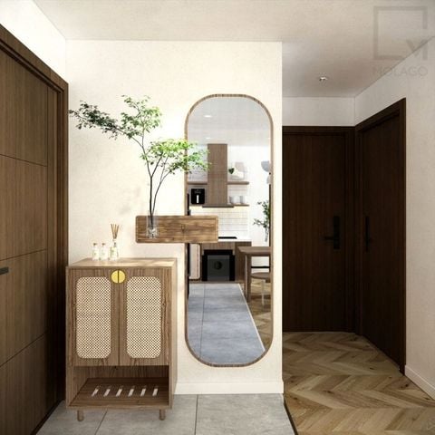 Bộ tủ giày, gương soi 3 Món - CB001 - Sakura|Molago