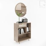 Bộ tủ sách và kệ tròn trang trí - 2 Món - Sakura|Molago