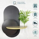 Kệ gỗ dán tường trang trí hình ovan trơn EB|Molago