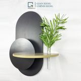 Kệ gỗ dán tường trang trí hình ovan trơn EB|Molago