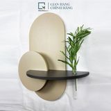 Kệ gỗ dán tường trang trí hình ovan trơn EB|Molago