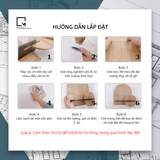 Kệ dán tường lục giác trang trí gỗ LD|Molago