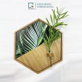 Kệ gỗ treo tường lục giác, kệ dán tường trang trí LB-V|Molago