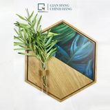 Kệ gỗ treo tường lục giác, kệ dán tường trang trí LB-V|Molago