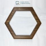 Kệ dán tường lục giác trang trí gỗ LD|Molago