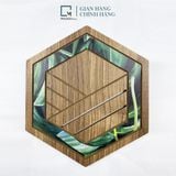 Kệ dán tường lục giác trang trí gỗ LD|Molago