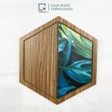Kệ dán tường lục giác trang trí gỗ LD|Molago