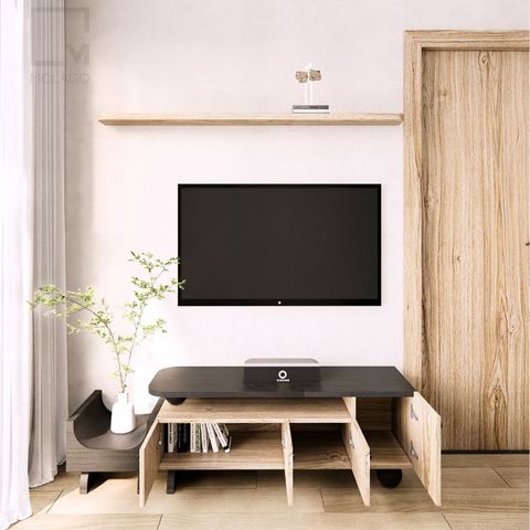 Bộ tủ kệ Tivi 2 Món - CB002 Rattan|Molago
