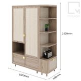 Bộ tủ kệ quần áo 2 Món - CB016 Sakura|Molago