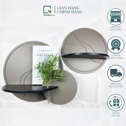 Kệ gỗ trang trí/kệ dán tường TB-X|Molago