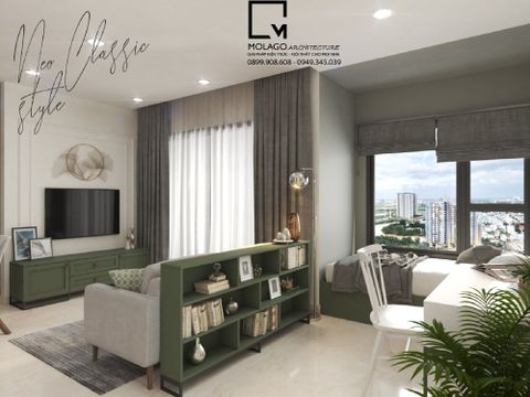 Thiết kế nội thất căn hộ 2PN+ Vinhomes Grand Park