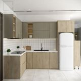 Trọn bộ hệ tủ/kệ bếp gỗ - Silvan|Molago