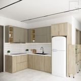 Trọn bộ hệ tủ/kệ bếp gỗ - Silvan|Molago