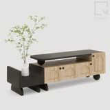 Bộ tủ kệ Tivi 2 Món - CB002 Rattan|Molago