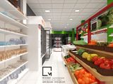 Thiết kế nội thất cửa hàng thực phẩm Ba Huân
