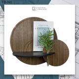 Kệ gỗ dán tường decor hình tròn TB-N|Molago