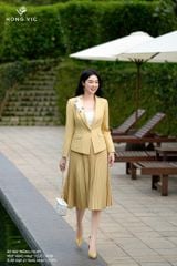 Vest vàng nhạt 1 cúc AV181