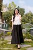 Áo croptop ren trắng cổ thêu SM840