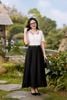 Áo croptop ren trắng cổ thêu SM840