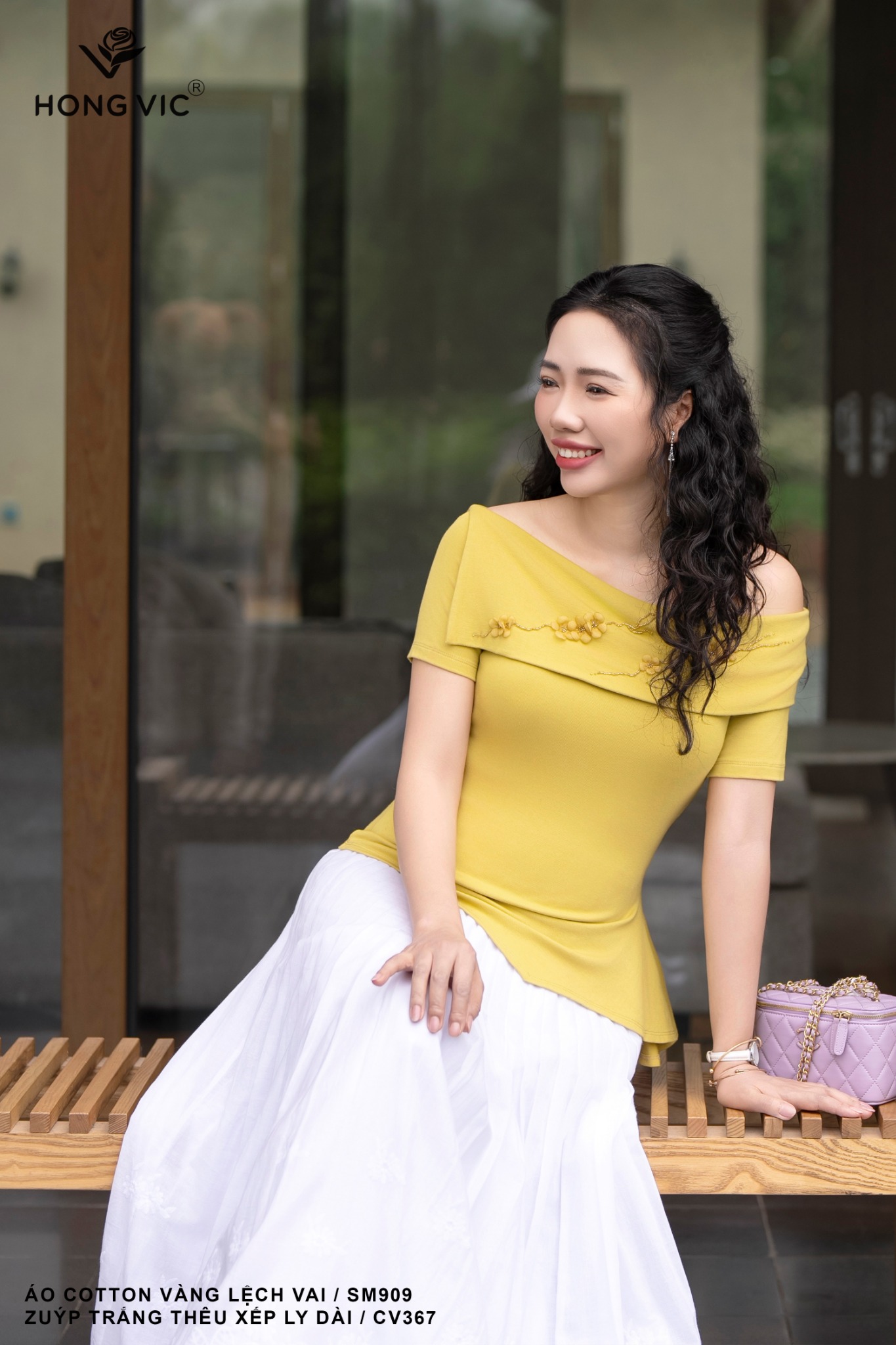 Kieu Trang Áo kiểu công sở cổ tim sen bèo thời trang Eden - ASM256 – EDS