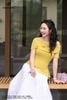 Zuýp trắng thêu xếp ly dài CV367
