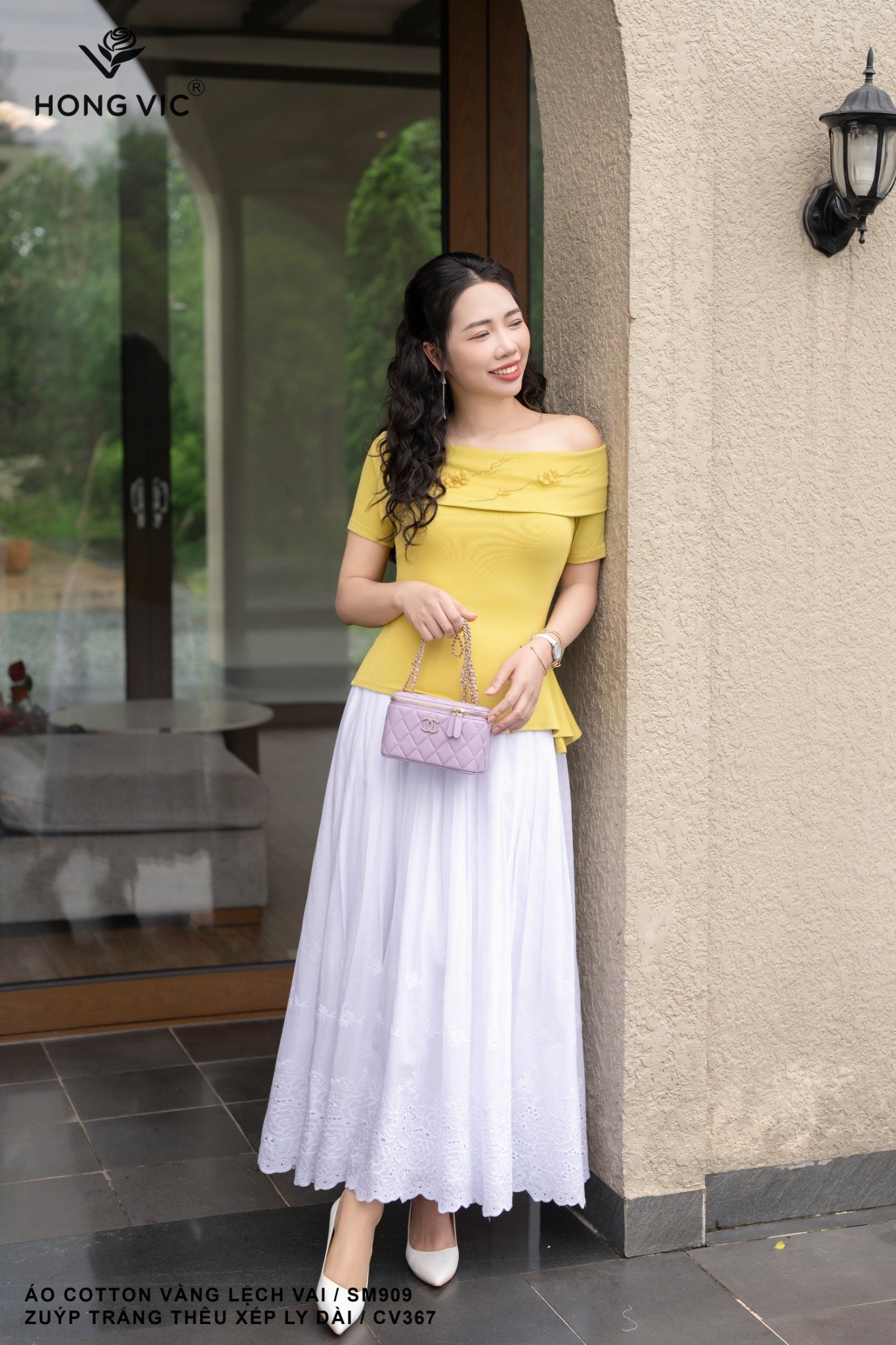 Kieu Trang FQD31117 - Quần dạo phố vải lụa xốp dáng suông dài cạp chun