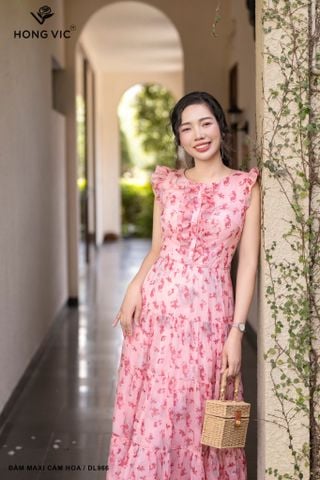 Đầm maxi cẩm hoa DL966