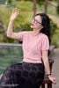 Áo cotton hồng bo gấu SM839