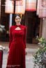 Áo dài nhung đỏ khả như AD46