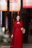 Áo dài nhung đỏ khả như AD46