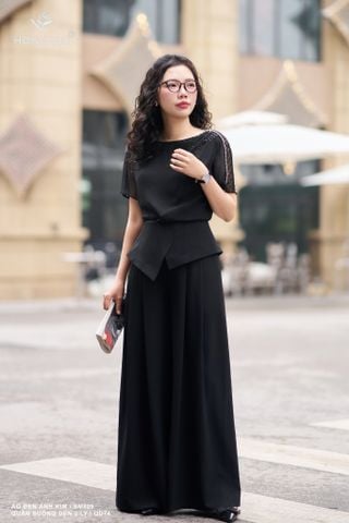 Quần suông đen 2 ly QD74