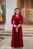 Áo dài nhung đỏ như ý AD47