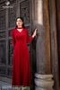 Áo dài nhung đỏ như ý AD47